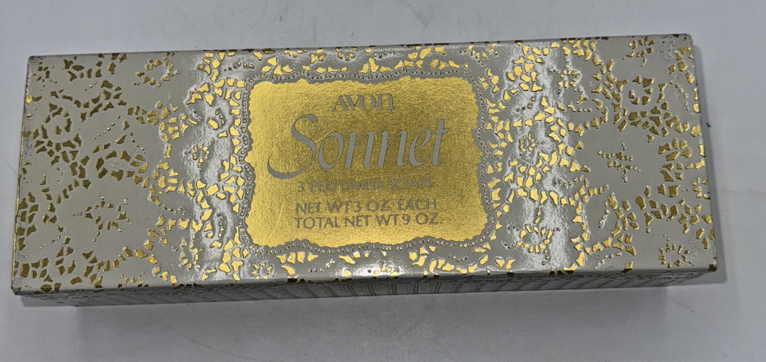 Vintage AVON Sonnet 3 Perfumed Guest Soaps Pink Decoravtive Soap New