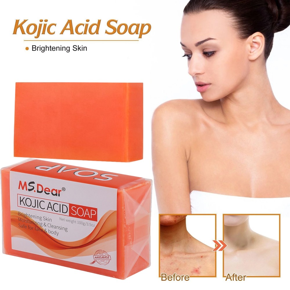 5/3X Kojic Acid Soap Acne Dark Spot Remover Skin Lightening Whitening Face Body