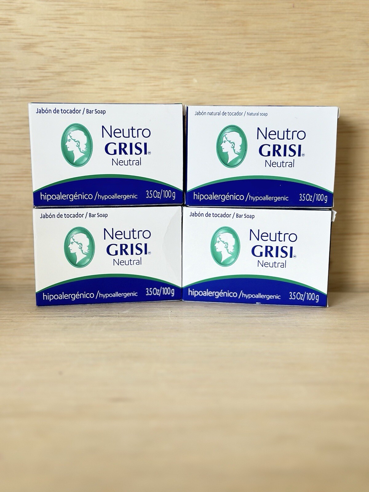 4-Grisi Neutro Bar Soap. Neutral pH Skin Cleanser. Hypoallergenic Formula. 3.5oz