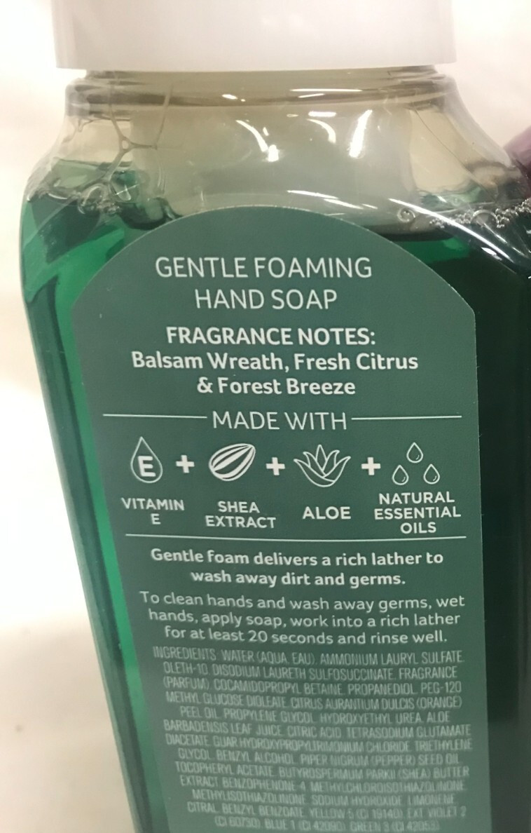 Bath Body Works WINTER CITRUS WREATH & SPICED CLOVE CITRUS Gentle Foam Hand Soap