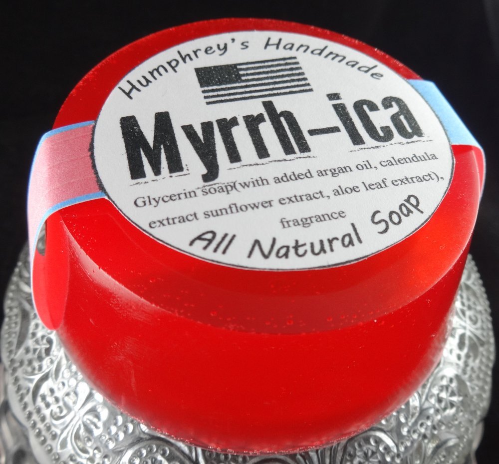 MYRRH-ICA Frankincense Myrrh Shave & Shampoo Soap Unisex Glycerin Bar Patriot