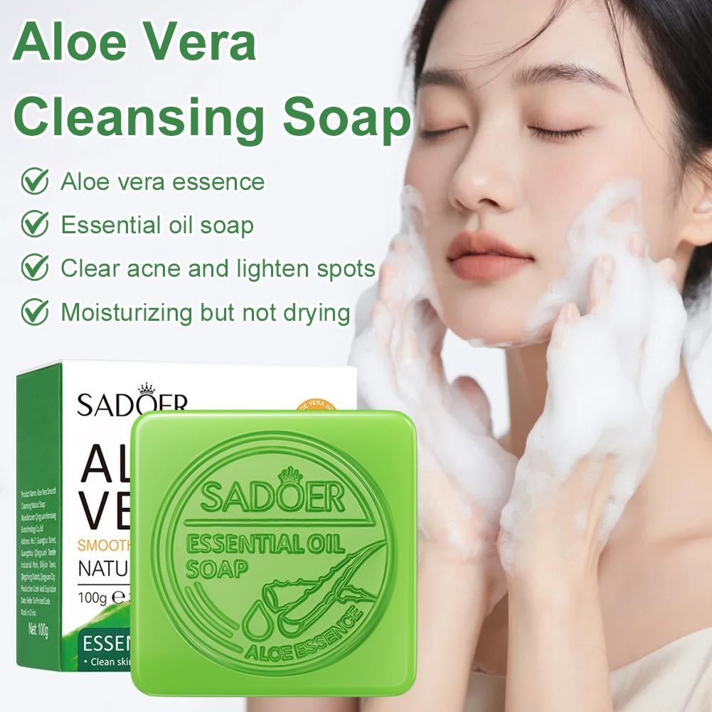 Premium Soap SADOER Natural Aloe Vera Smooth Cleansing 100g – Distillates Pla…