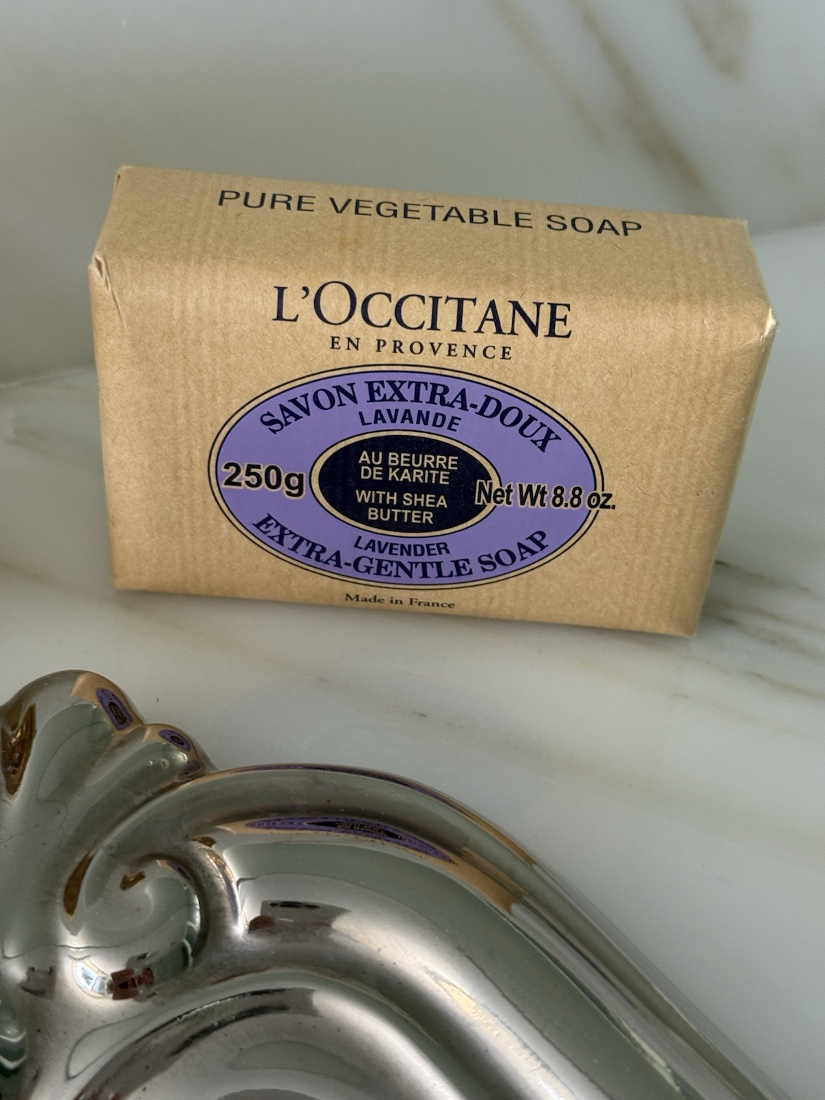 L’Occitane Shea Butter Lavender Etta Gentle Soap 8.8 Oz New