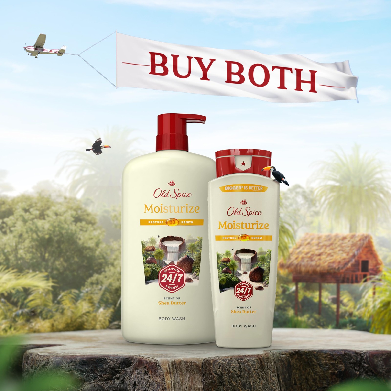 Old Spice Cleansing Body Wash for Men, 24/7 30 Fl Oz (Pack of 4), Beige