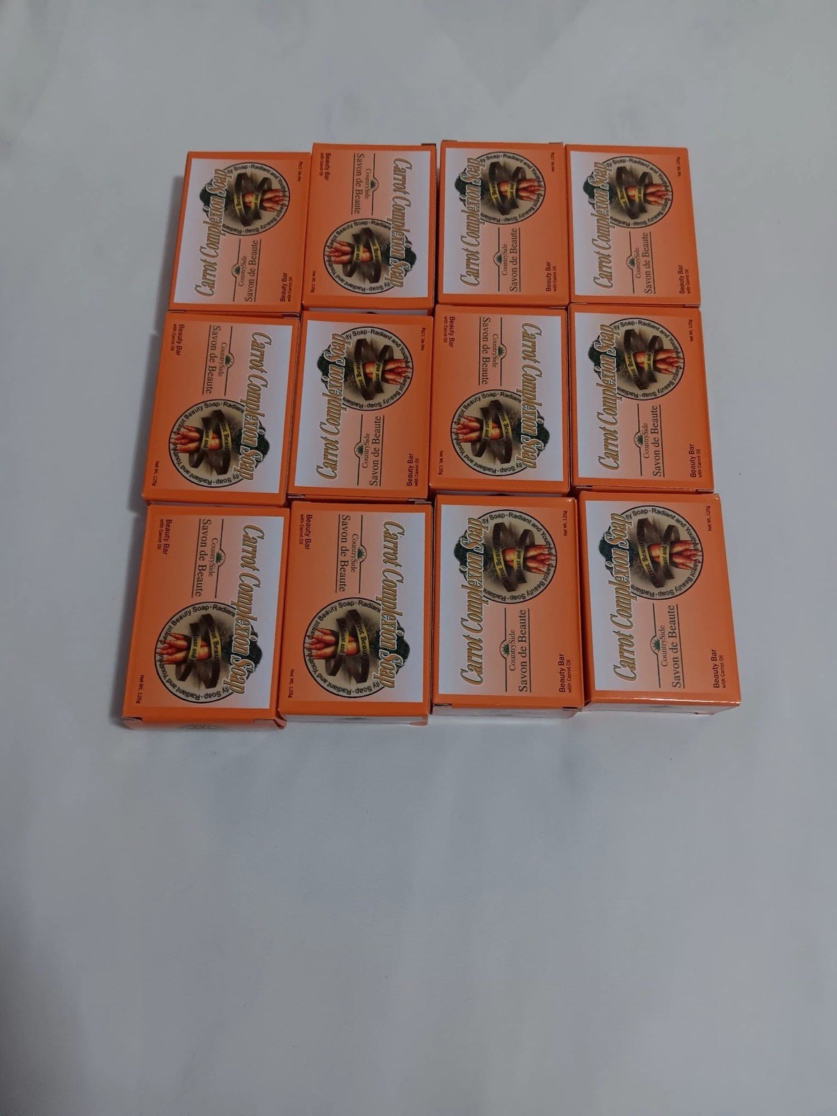 Carrot Complexion Soap pack of 12 Beauty soap orange color $23.75 for the