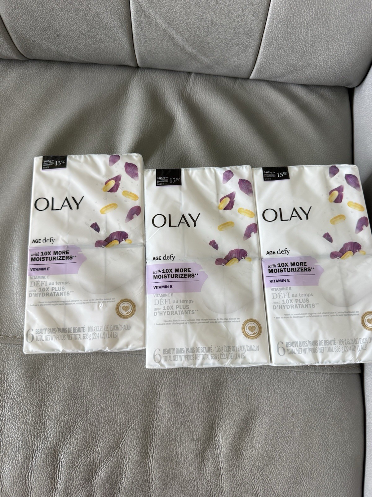 (3) Olay Age Defying With Vitamin E Bar Soap, 6 In Each Pack