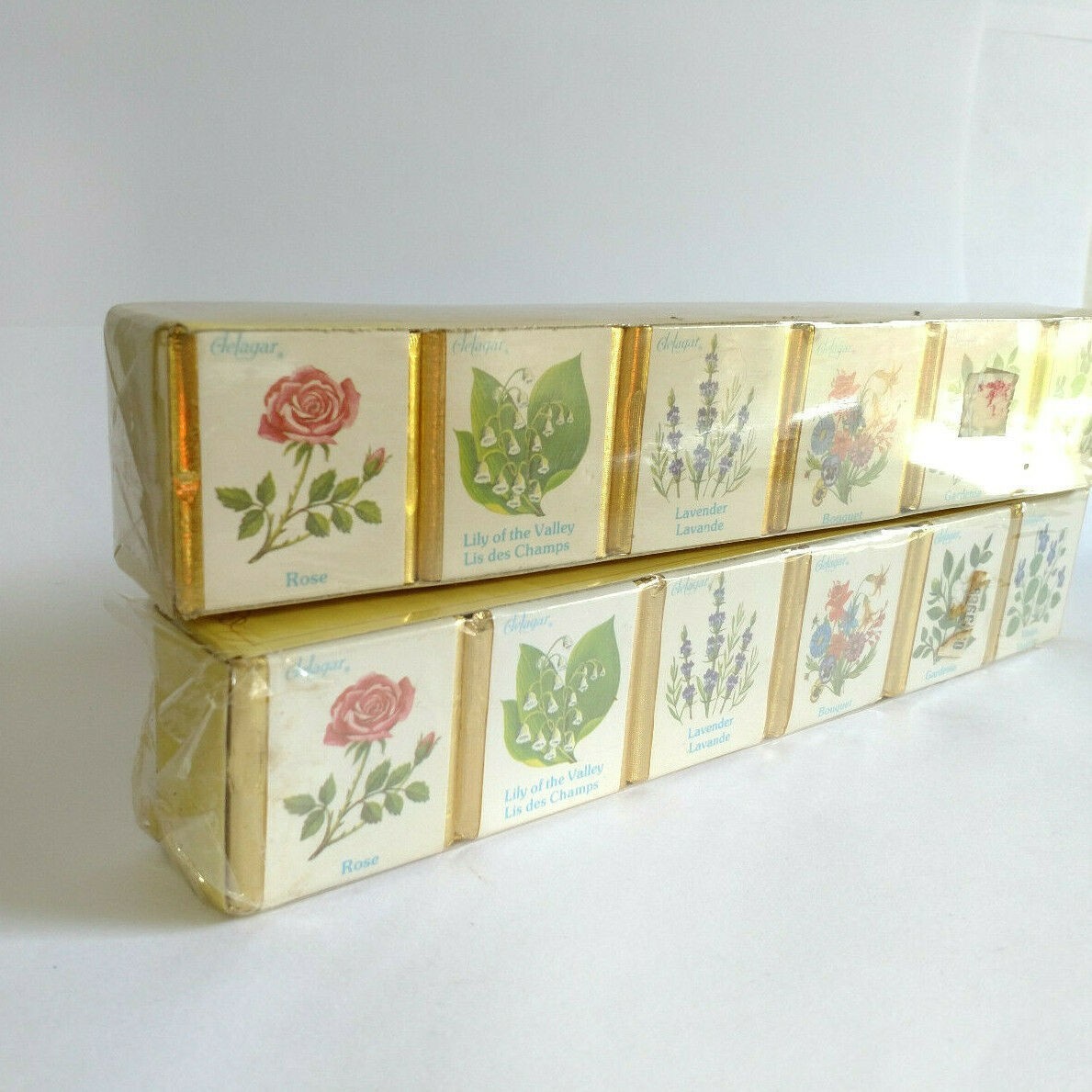 2x Vintage ENGLISH BATH CUBES 6 Cubes Delagar Made in England SEALED