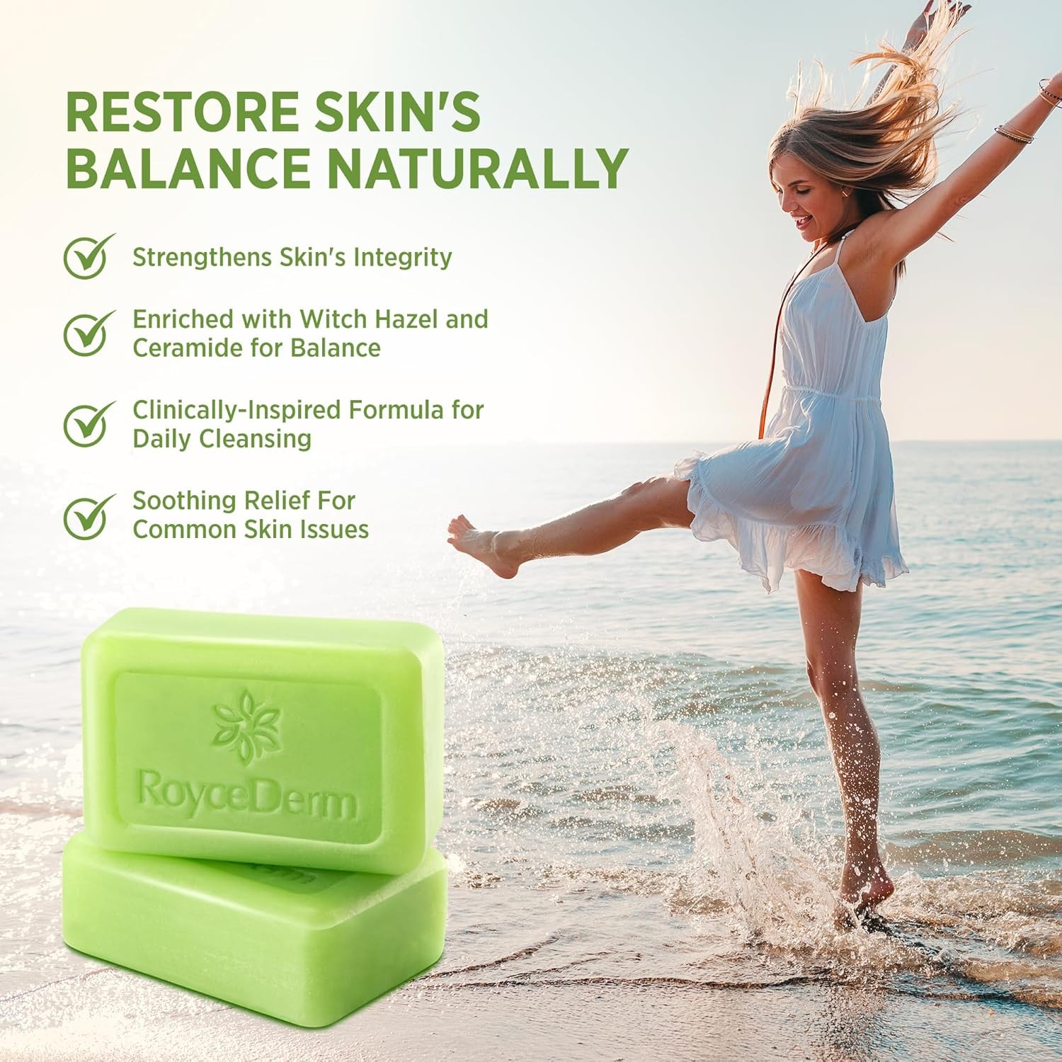 Roycederm Antifungal Bar Soap – Tea tree Oil Soap – Athlete’s Foot Treatment f