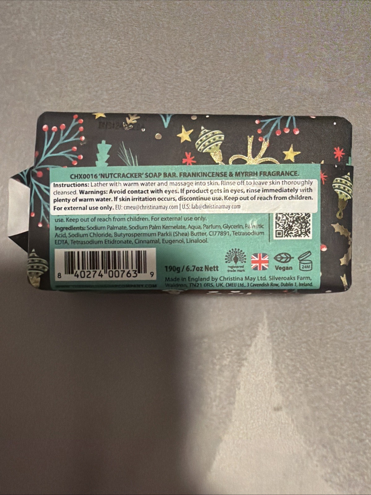 The English Soap Co. Great British Soap – Fine English Frankincense – 190g –