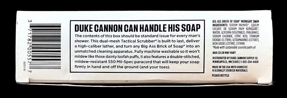 DUKE CANNON Supply Co ~TACTICAL SCRUBBER POUCH and SOAP Bundle Midnight Swim NEW