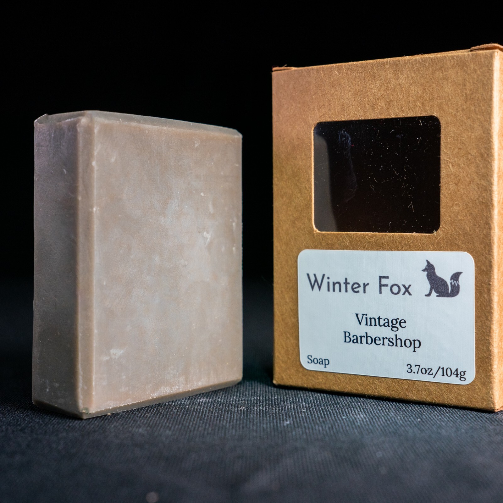 Handmade Bar Soap VINTAGE BARBERSHOP 3.7oz Cold Process Scented Winter Fox