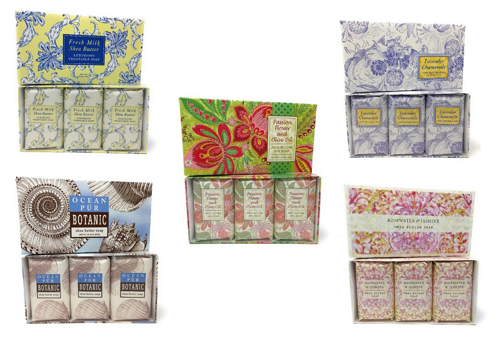 Greenwich Bay Trading Company Sculpted Spa Soaps – Botanical Collection