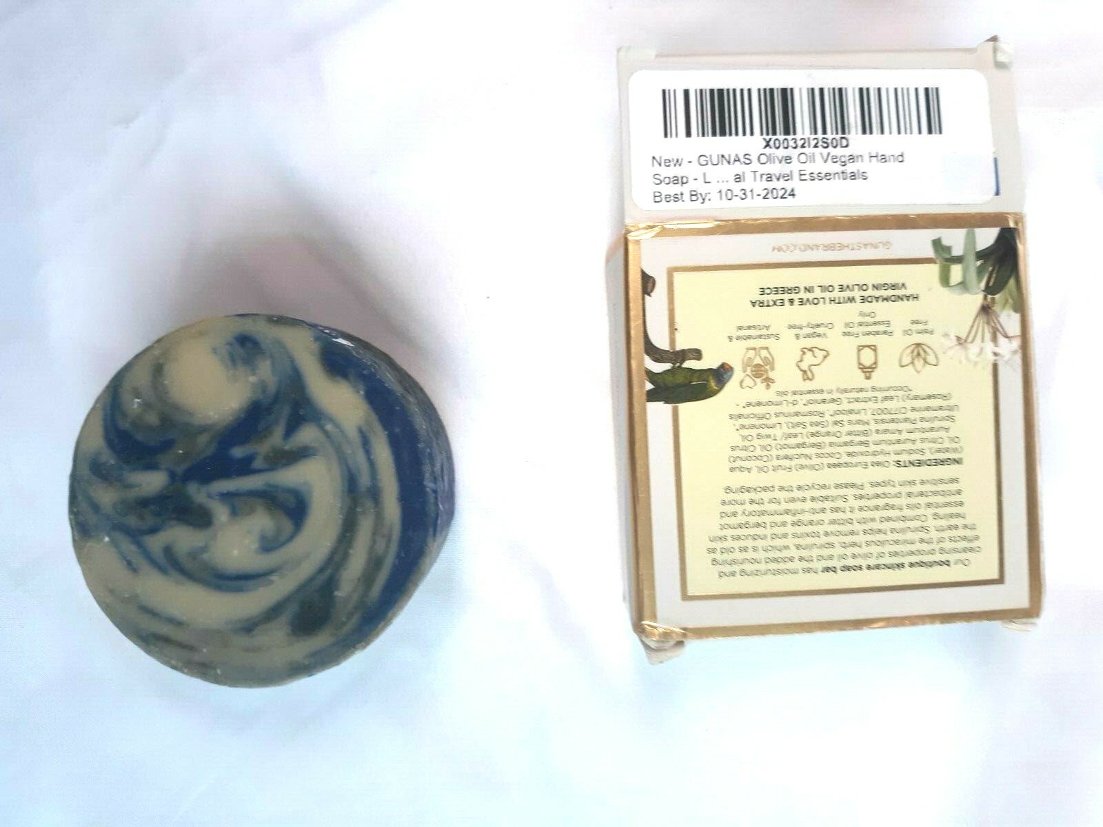 Gunas New York Earth Paradise Soap Bar 3.5 oz Olive Oil Coconut Oil