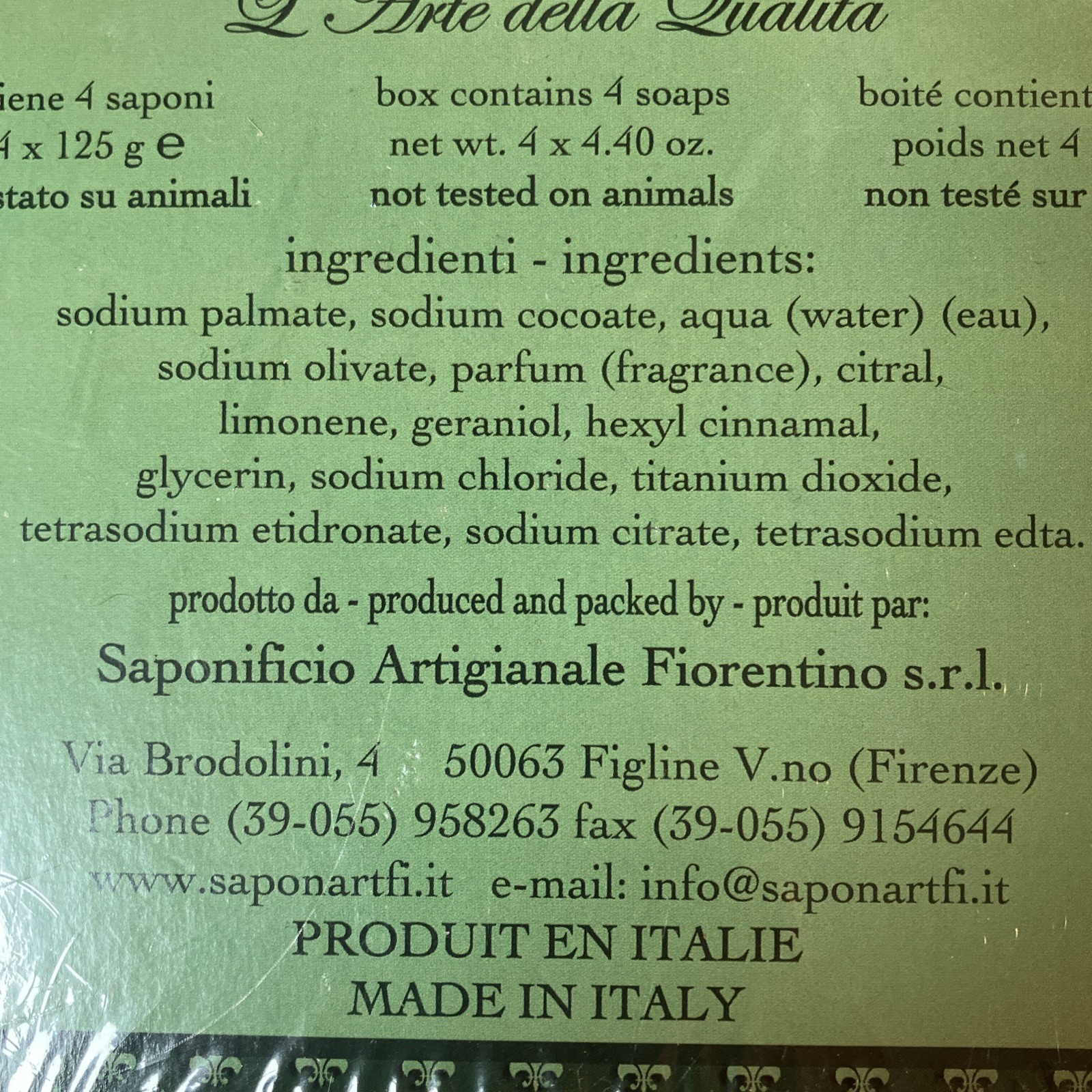 Saponificio Artigianale Fiorentino Angel Cherub Soaps Italy Handmade New in Box