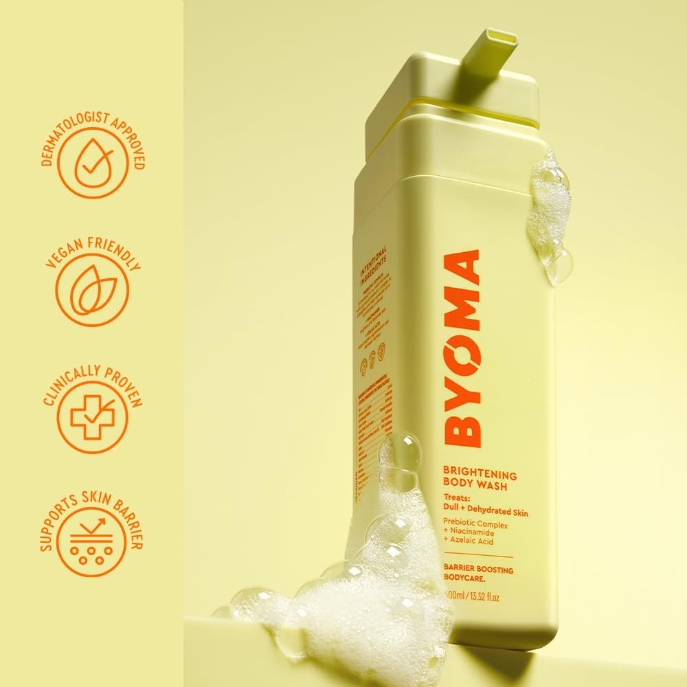 Brightening Body Wash – Creamy Formula with Niacinamide & Azelaic Acid for Dull,