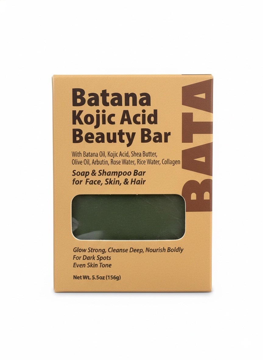Kojic Acid & Batana Oil Soap Bar For Dark Spots Even Skin Tone Hair & Face 5.5oz