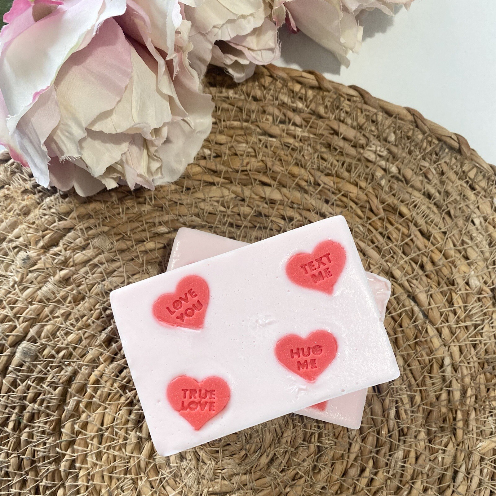 SALE Handmade Valentines Day “Love” Soap 3.0 oz Bar
