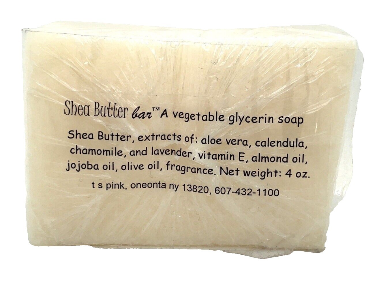 Shea Butter Bar Vegetable Glycerin Soap With Organic Ingredients 4 Oz By T S Pin