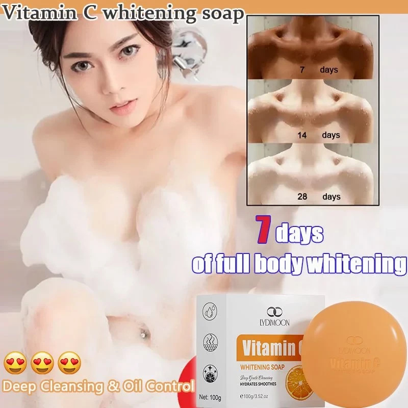 Vitamin C Whitening Soap Removal Exfoliating Sunburn Moisturizing Cleansing