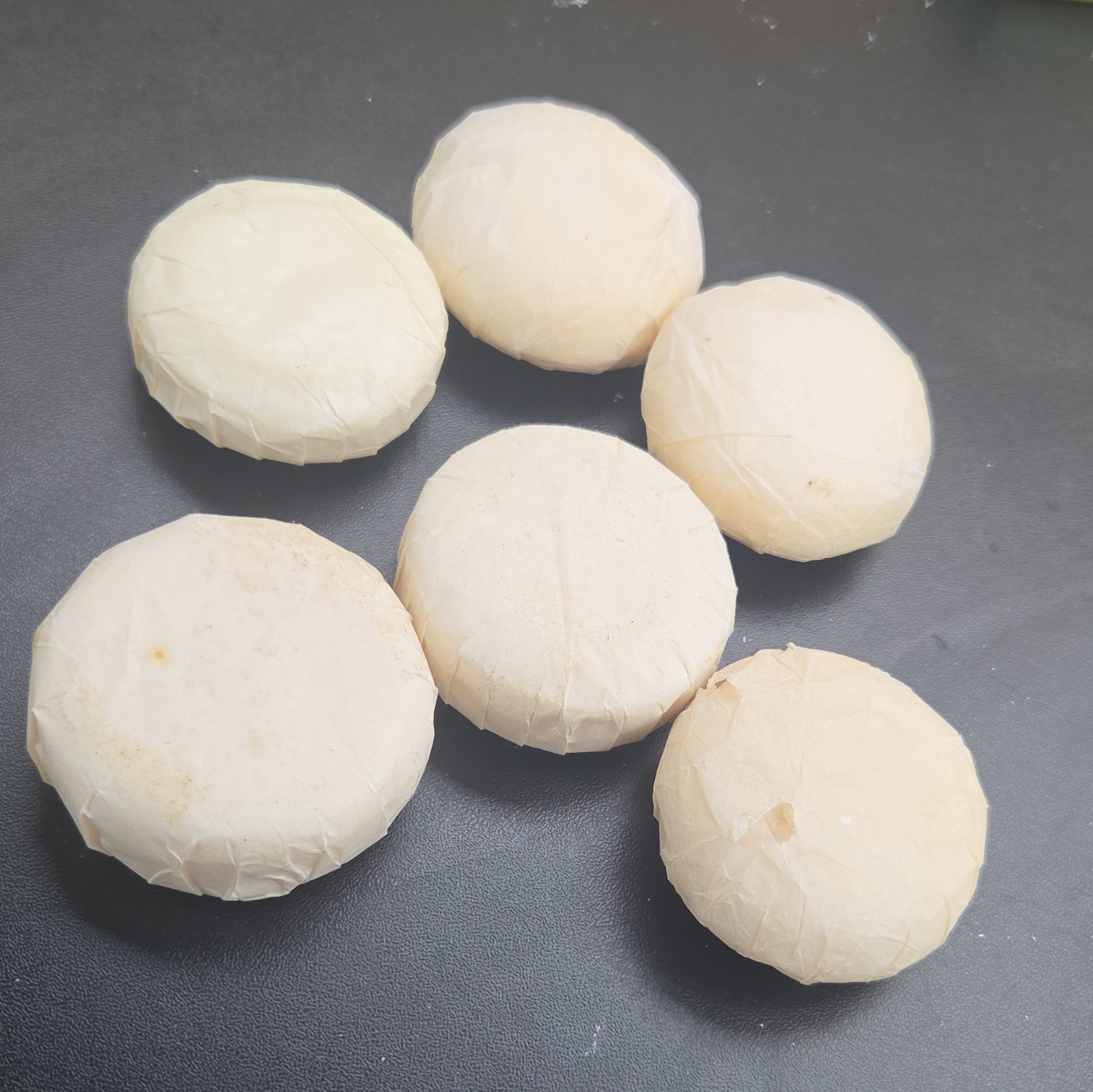 The Datai Round Body Bar Soap Multipack Lot of 6 Individually Wrapped, Beige