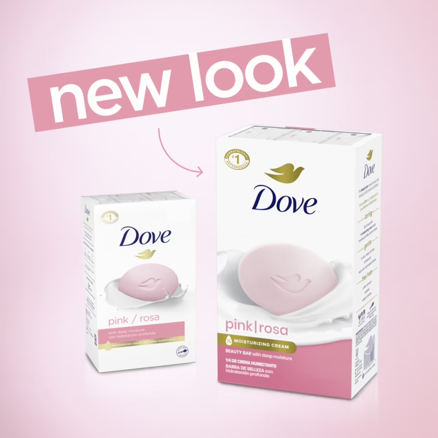 Dove Pink Rosa Beauty Bar Soap 3.75oz 4 Bars (2 Pack Total 8 Bars) Skin Care