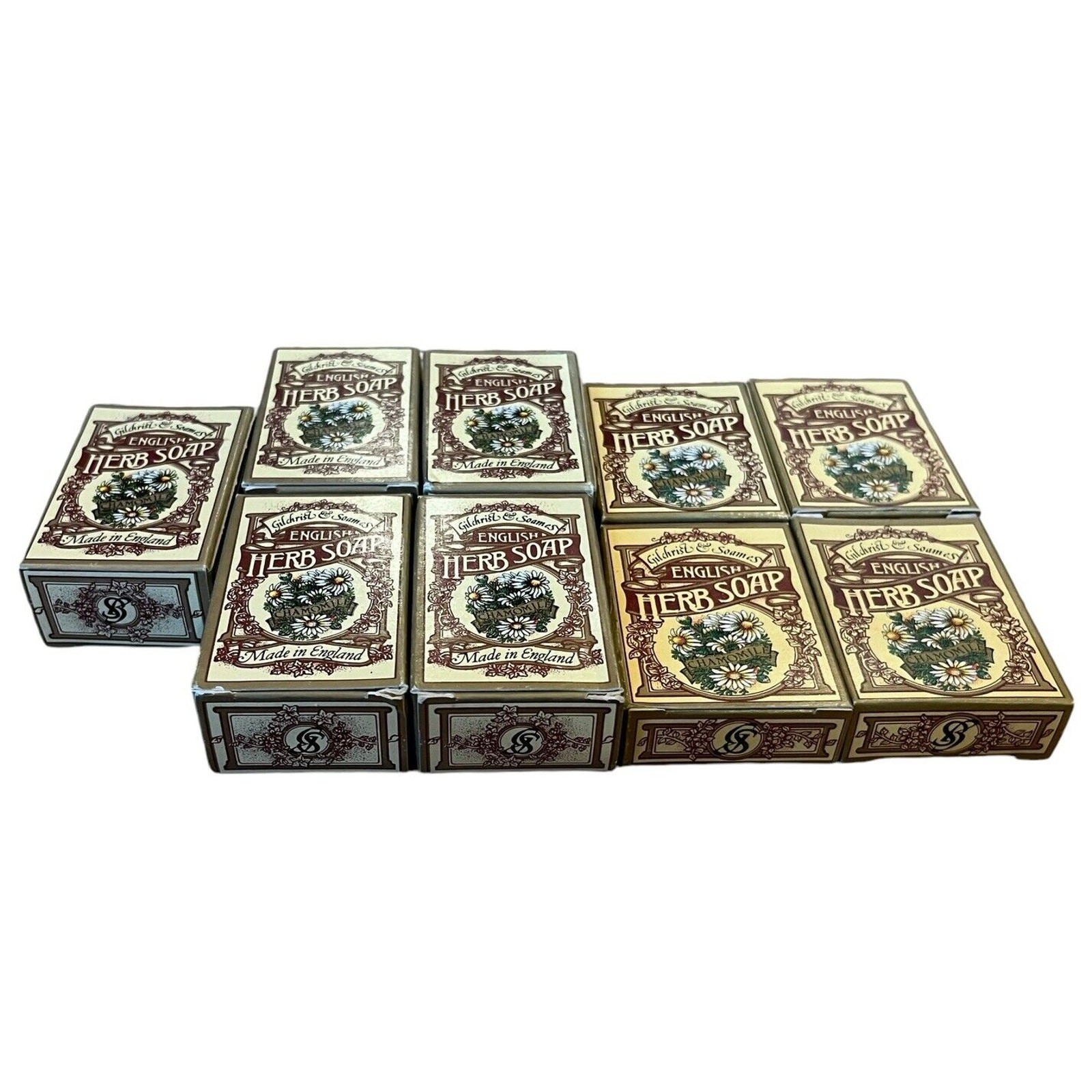 Gilchrist & Soames Vintage Lot Of 9 Herb Travel Soaps Travel Facial Bar NEW Engl