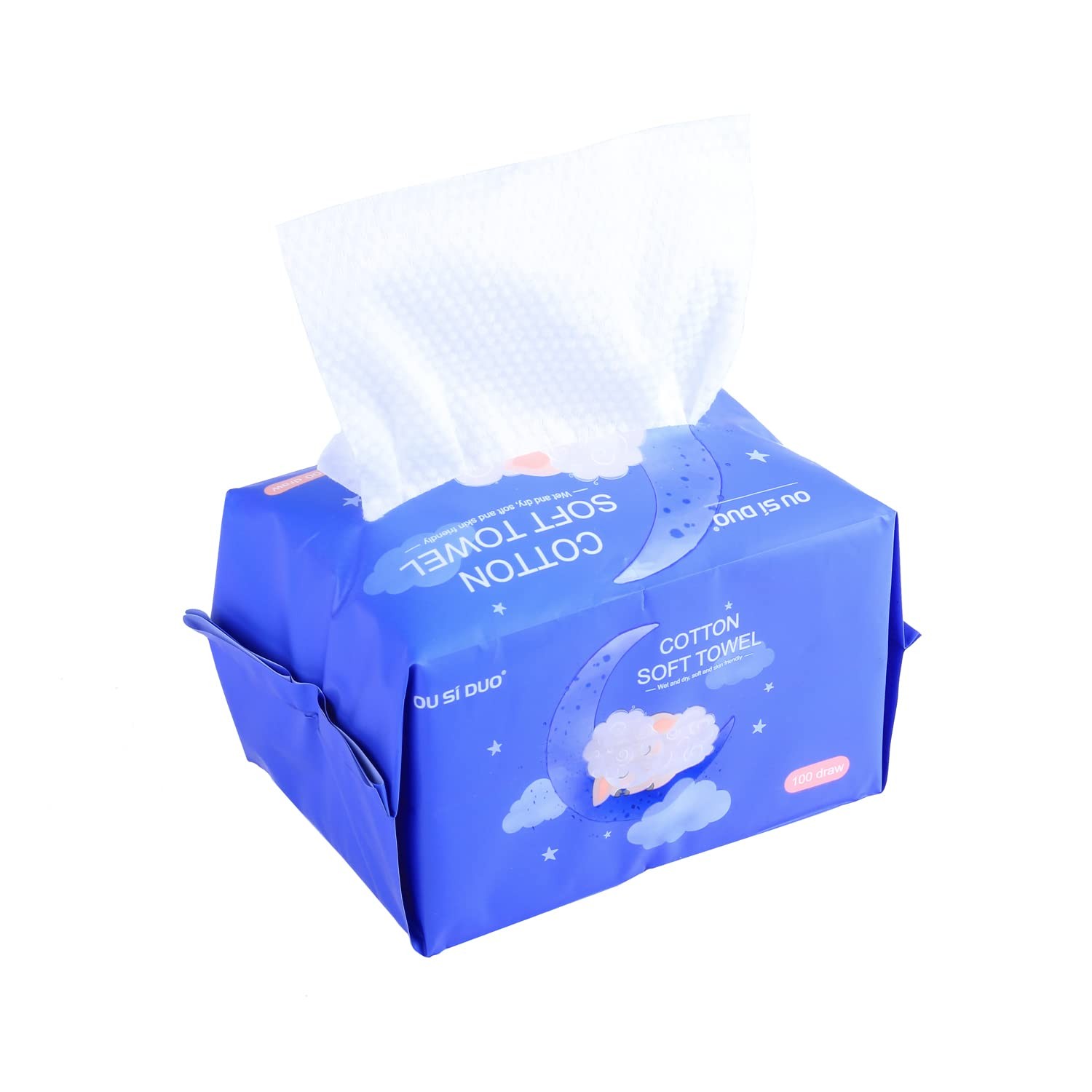 Dry Baby Wipes, Made of 100% cotton, Chemical-free 1 Count (Pack 600)