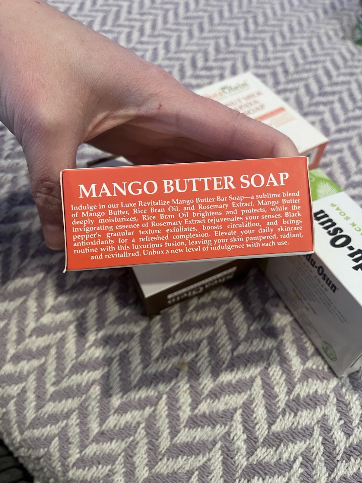 Shea Olein and Dudu-Osun Soap Bulk 4 Bars Shea Black Soap Coconut, Mango Butter