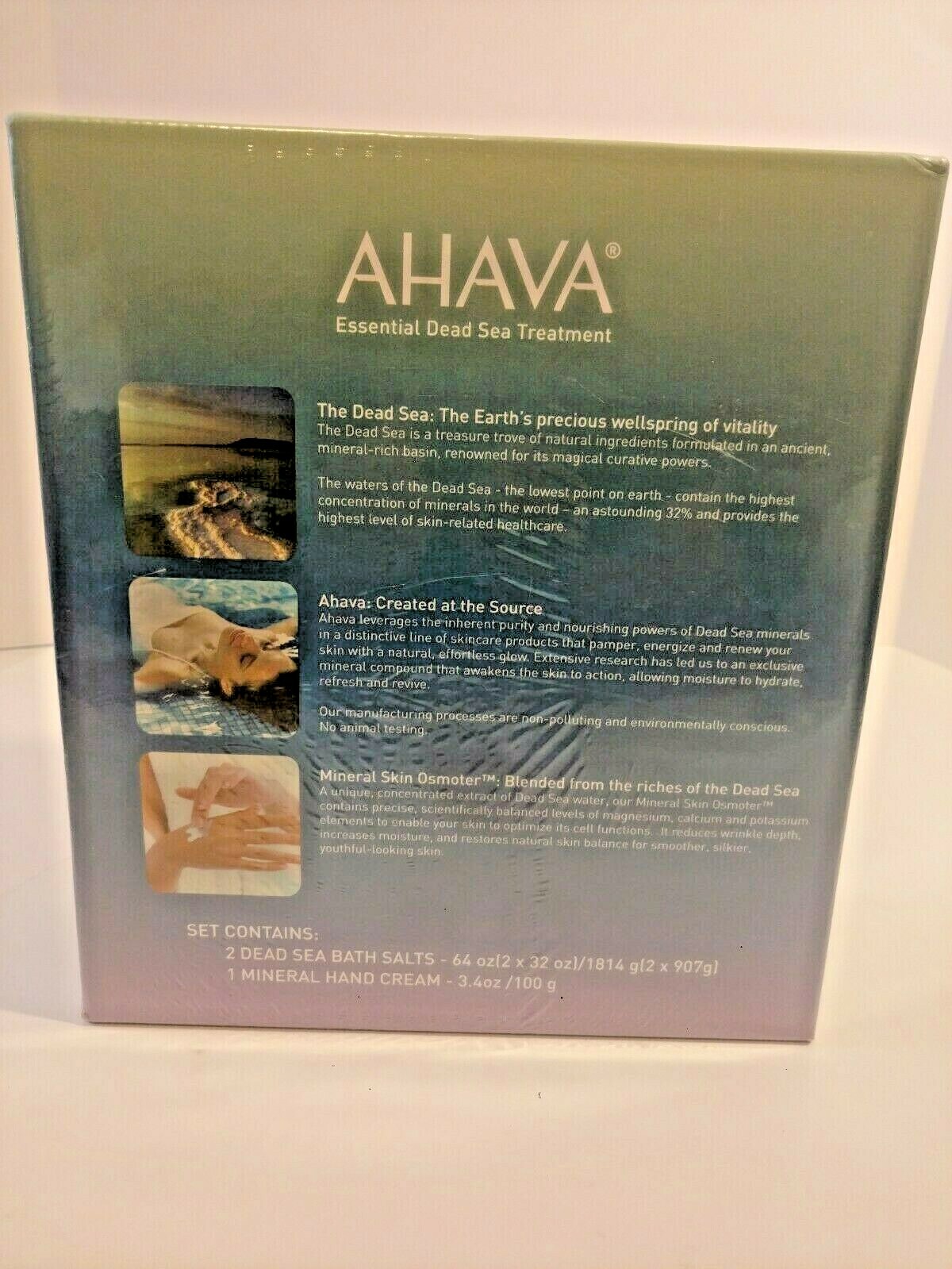 AHAVA Dead Sea Mineral Spa Treatment 4lbs Bath Salts & 3.4oz Hand Cream