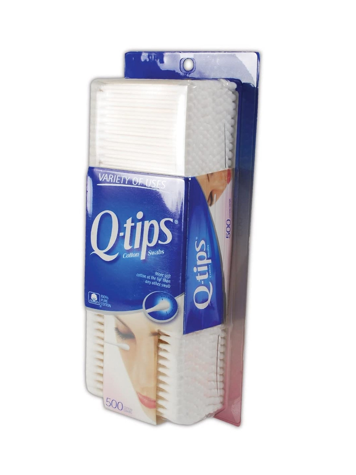 623181 Q-Tips Cotton Swab, Standard, White, 500 Count (Pack of 1)