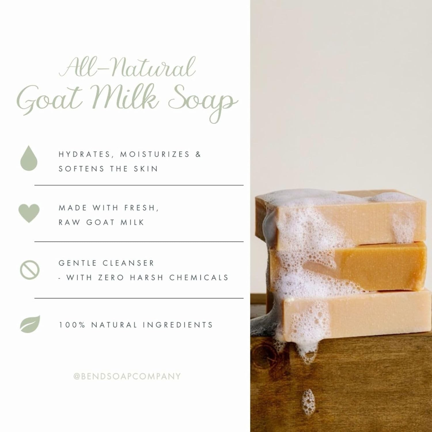 All Natural Handmade Goat Milk Soap for Dry Skin Relief, Oatmeal & Honey, 4.5…