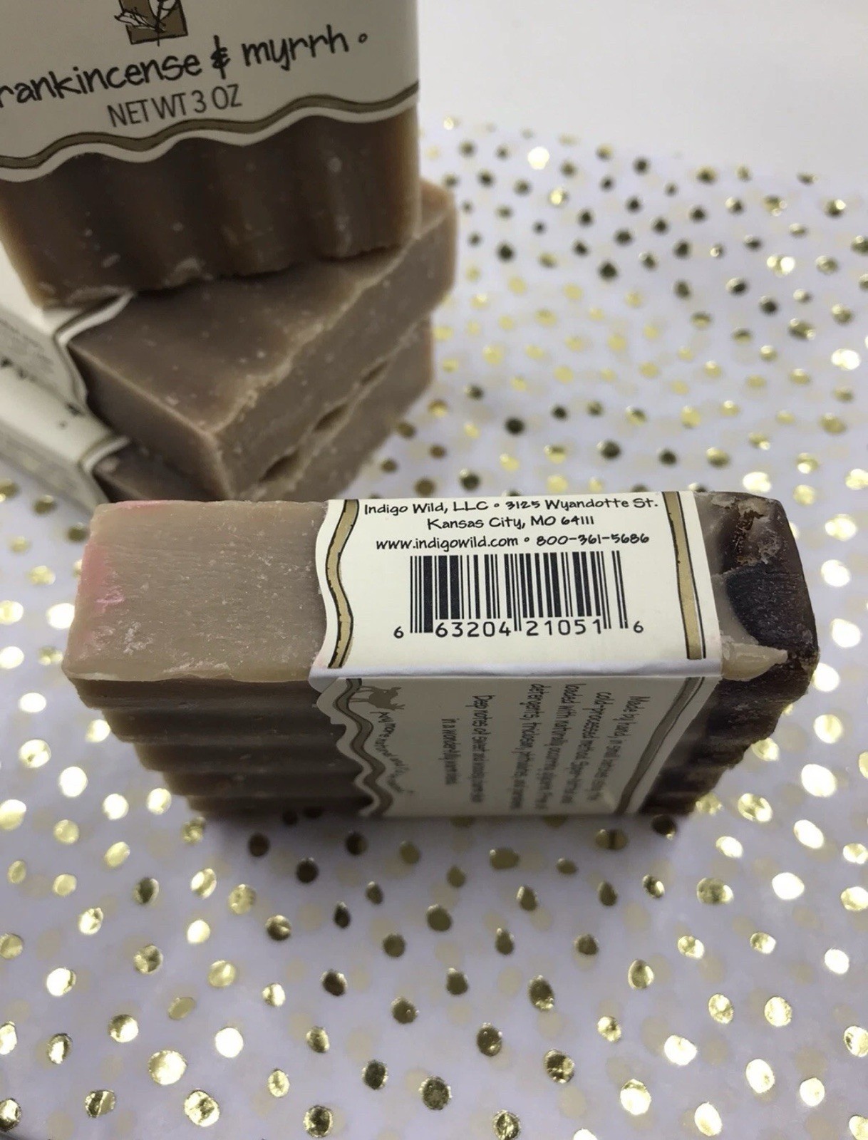 Lot -2 -Indigo Wild- ZUM BAR- Goat’s Milk Soap-Frankincense & Myrrh- 3 oz ea-New