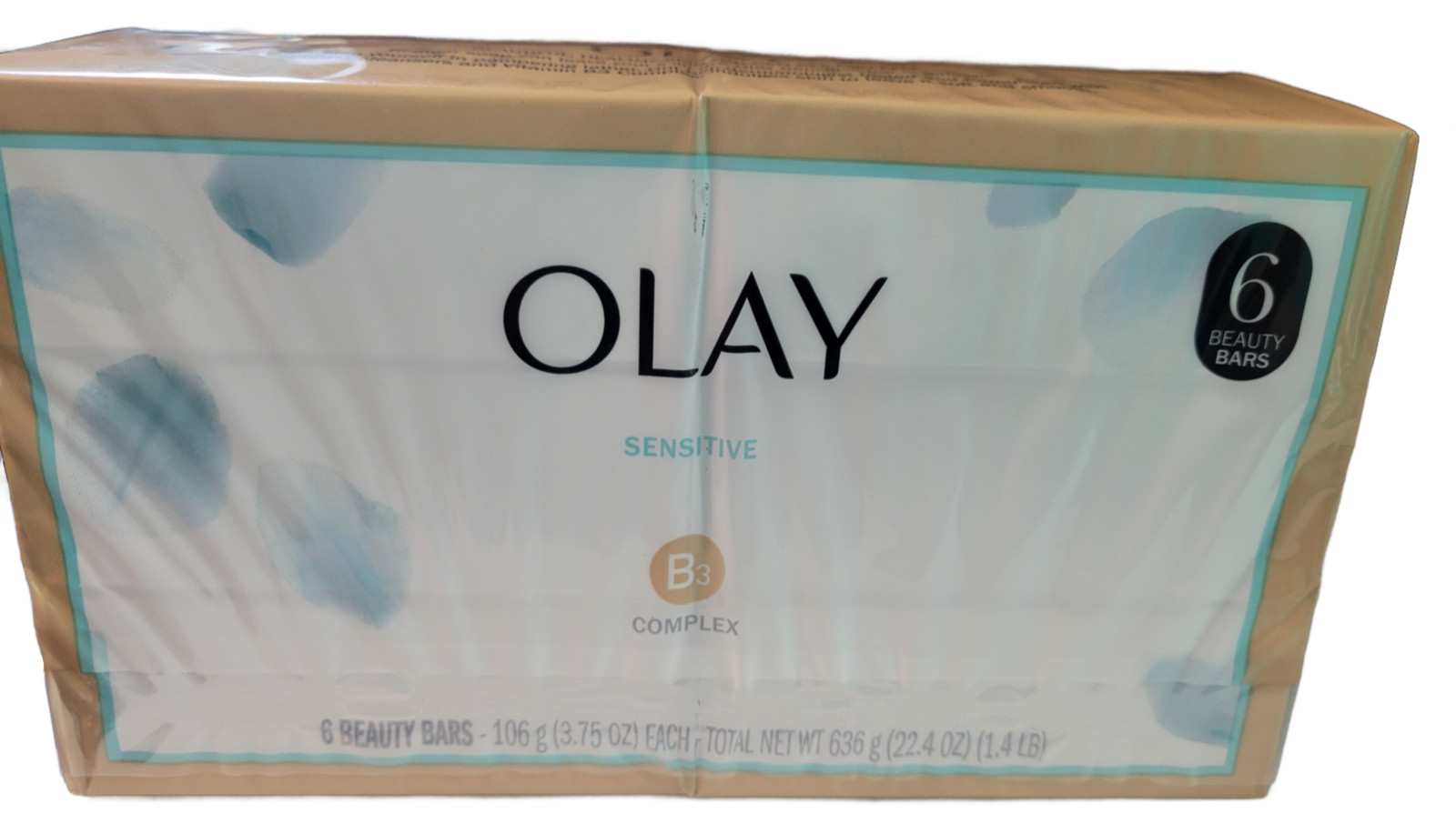 Olay Sensitive Skin Beauty Bar Soap with B3 3.75oz Each New 6 Bars Total HTF