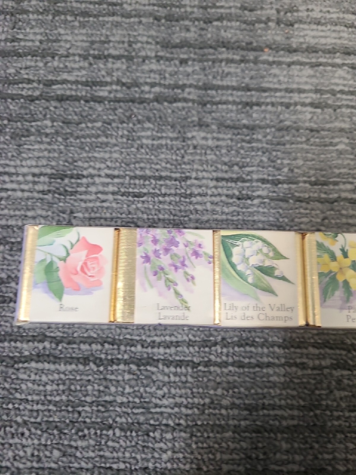 Delagar Vtg Pack English Bath Cubes Rose Lilac Lavender Gardenia Pansy Lily