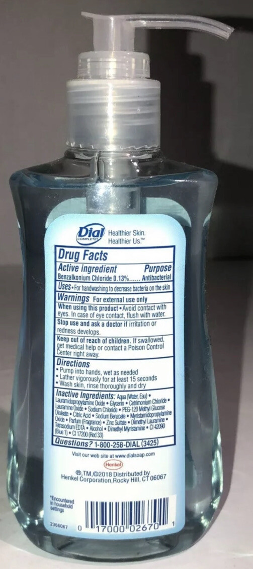 Dial Complete Liquid Hand Soap Spring Water 1ea 7.5FL OZ Blt-RARE-New-Ship24HRS