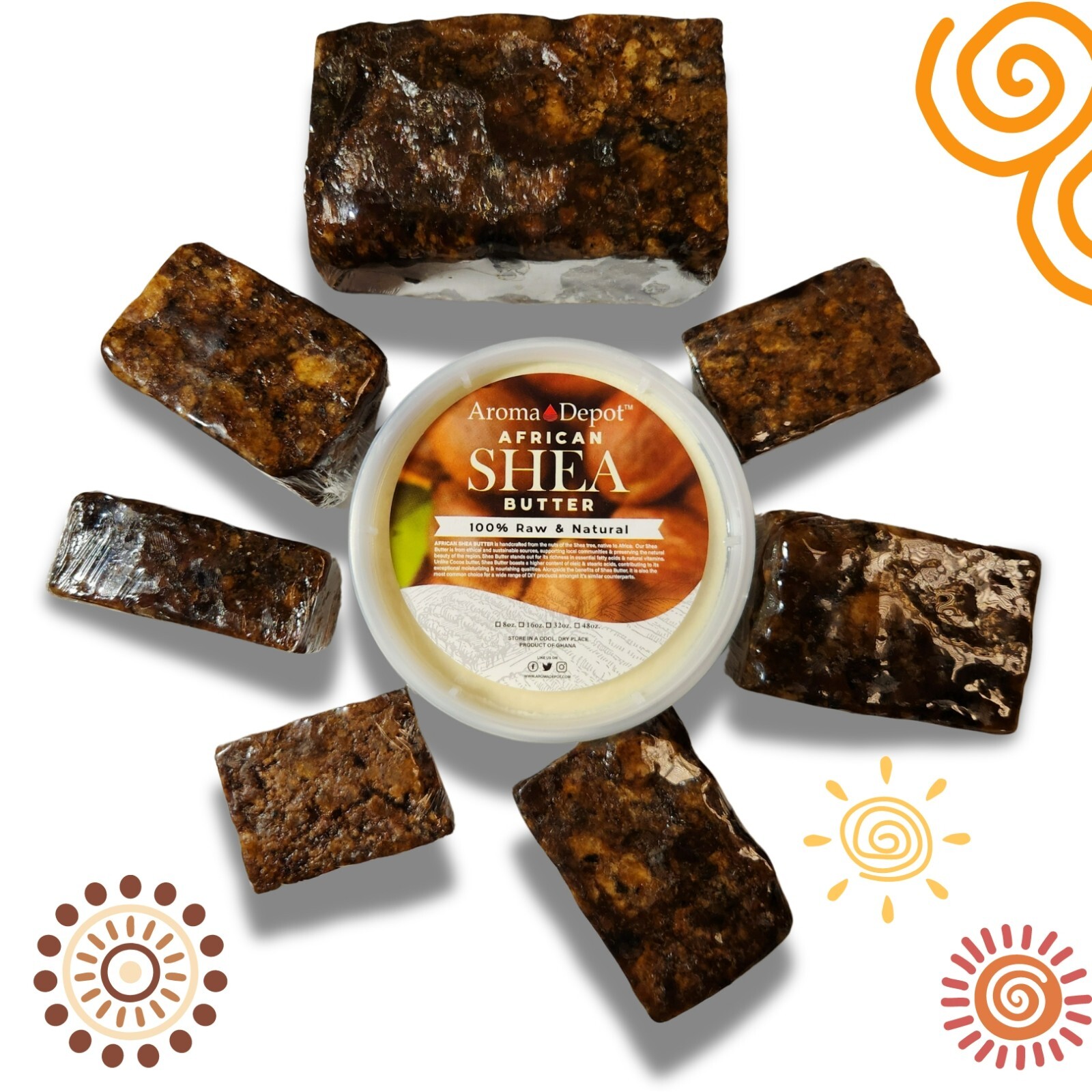 African Black Soap Bar 6 oz. Organic Raw Natural Soap Skin Body Hair Face Wash