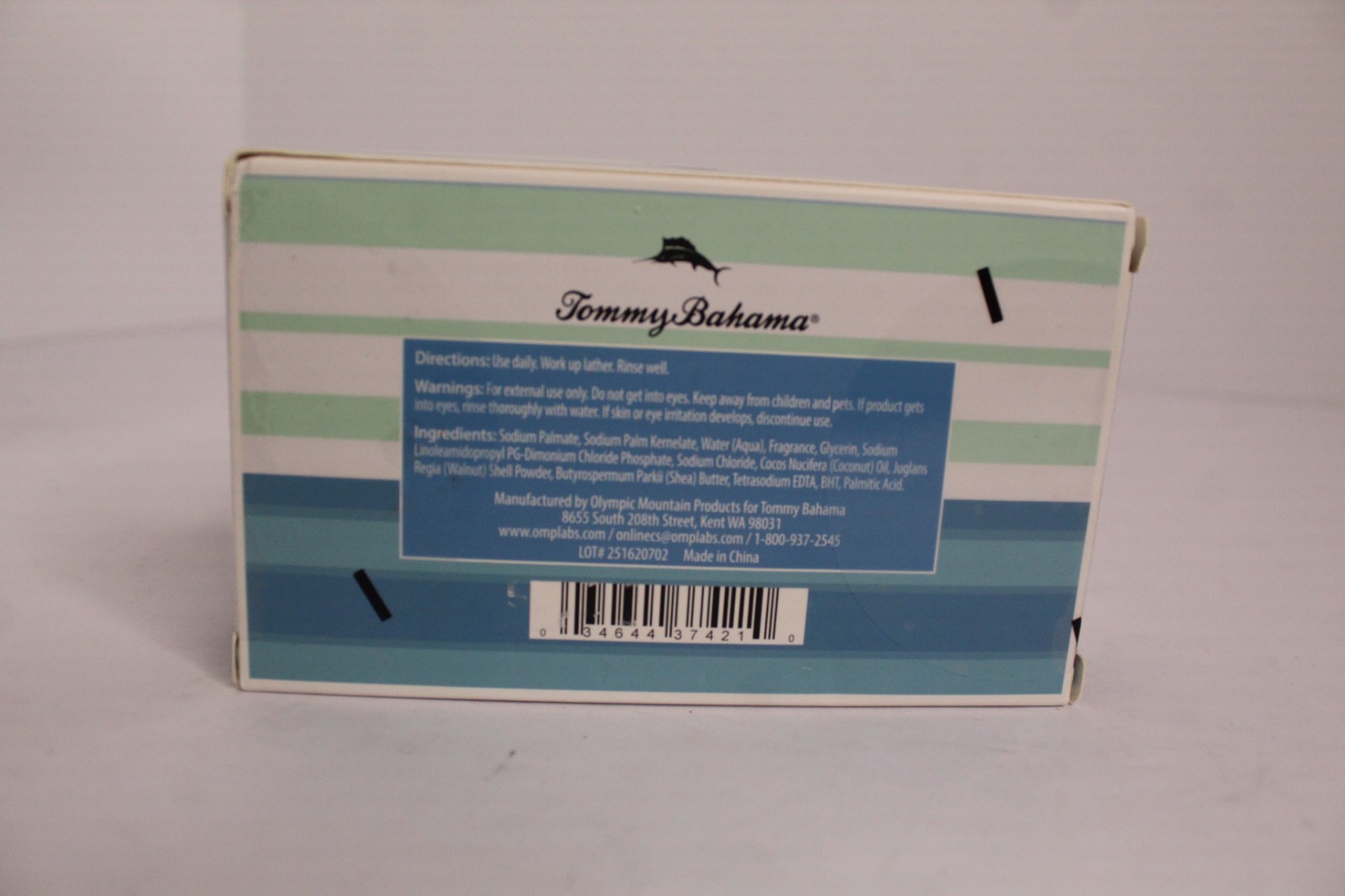 Tommy Bahama Sea Salt Exfoliating Bar Soap For Men ( Hair + Face + Body ) NIP