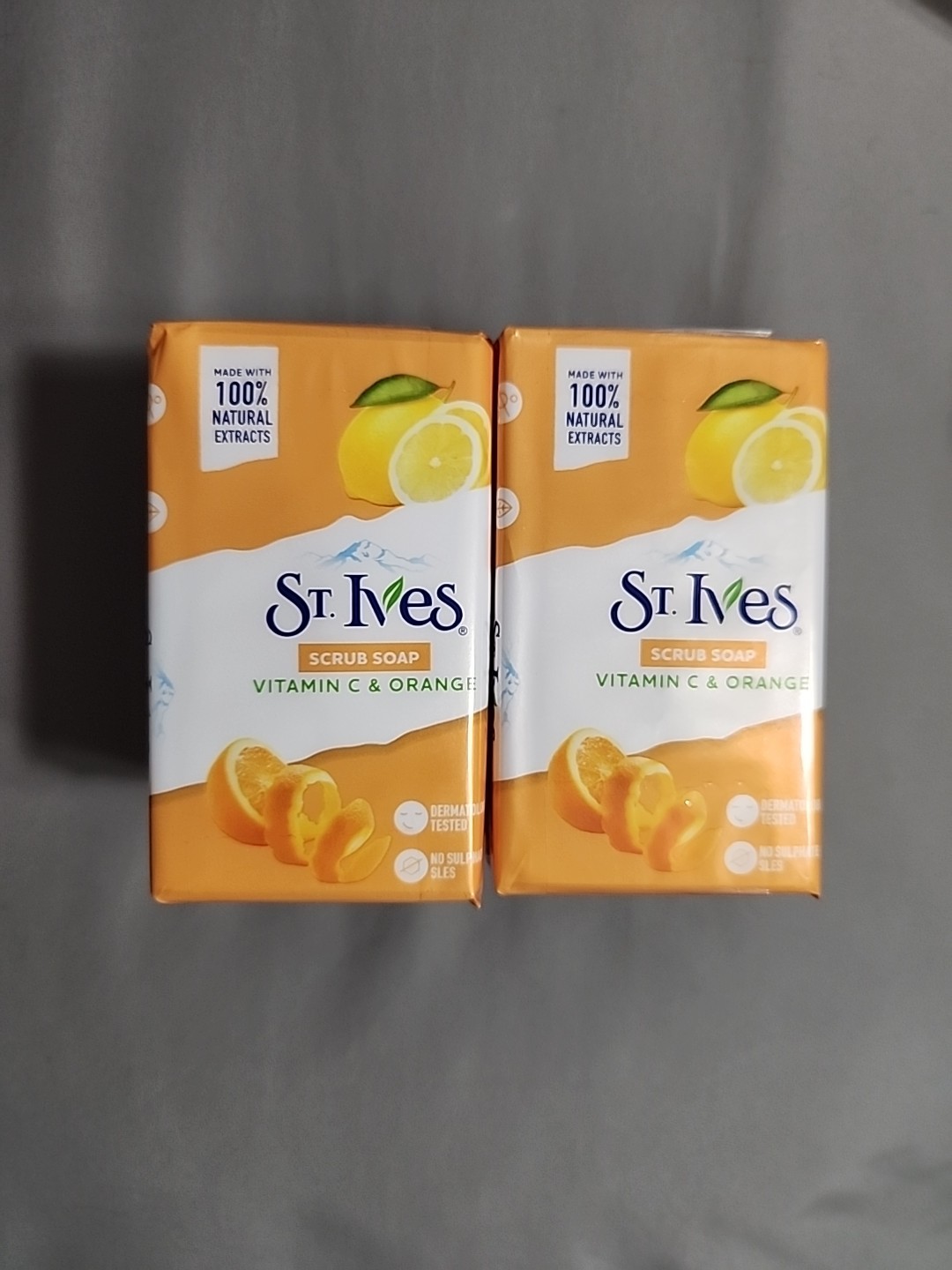 St Ives Scrub Soap Vitamin C & Orange New Sealed 3.5 oz (2) 4-packs 8 Bars Total