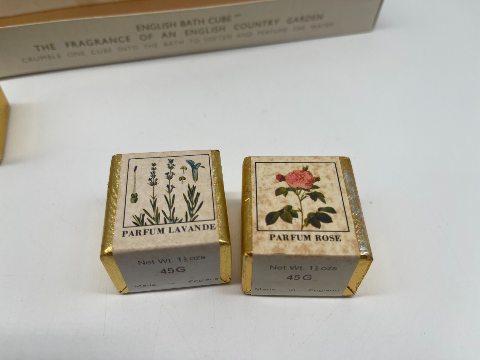 English Bath Cube Floral English Country Garden Scents 6 Cubes Vintage!!