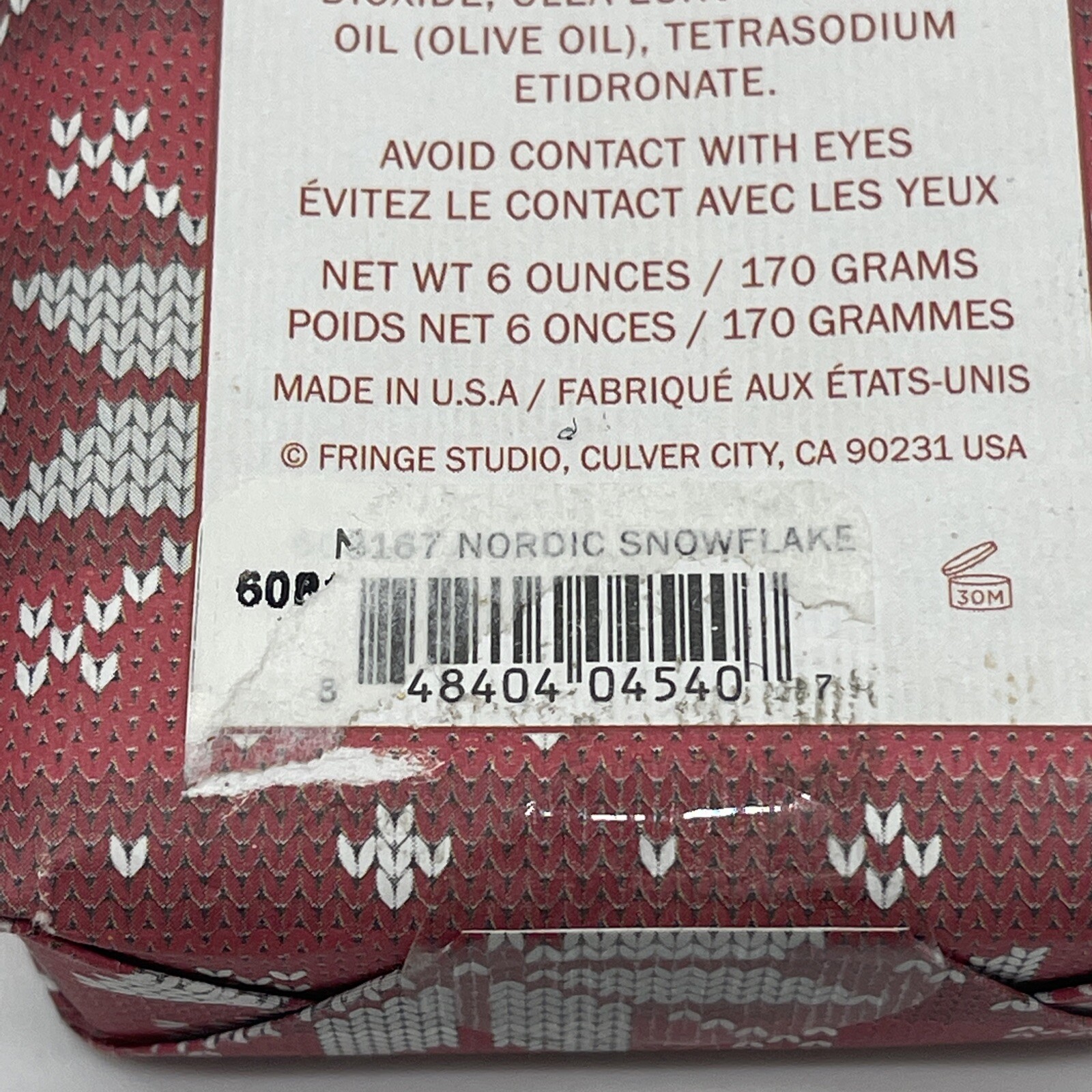 Fringe Nortic Snowflake ￼Soap 6 oz NEW! Sealed! N-167. Rare