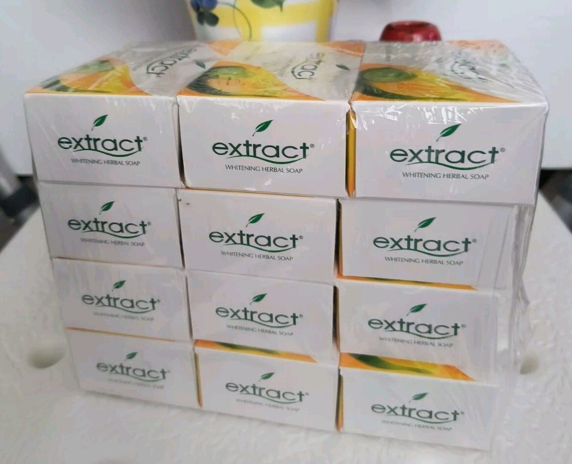 12 pcs Extract Papaya Original Whitening Herbal Soap 12 x 125g