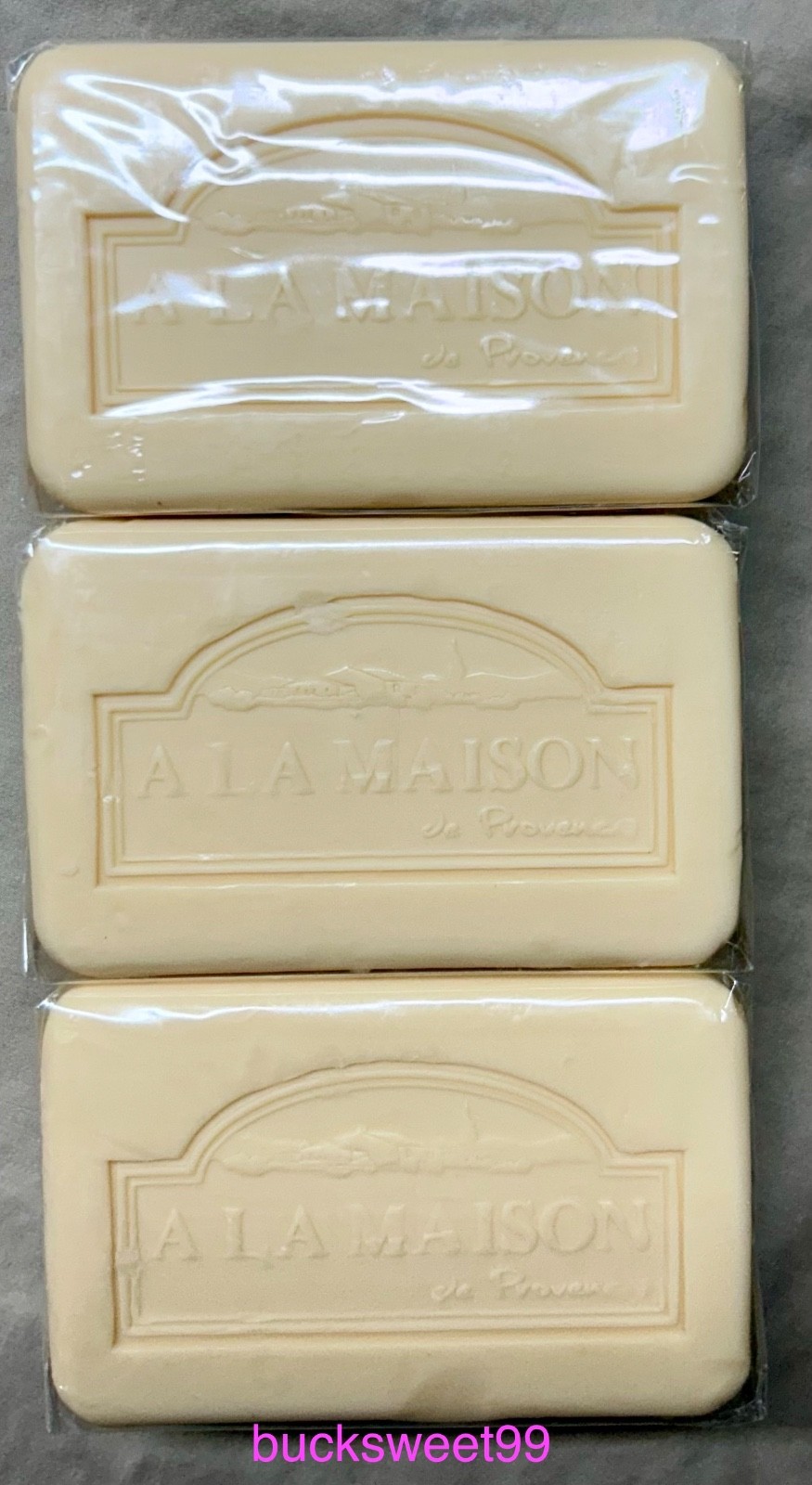 A La Maison De Provence Bar Soap ROSE LILAC – 8.8 oz each – 3 BARS