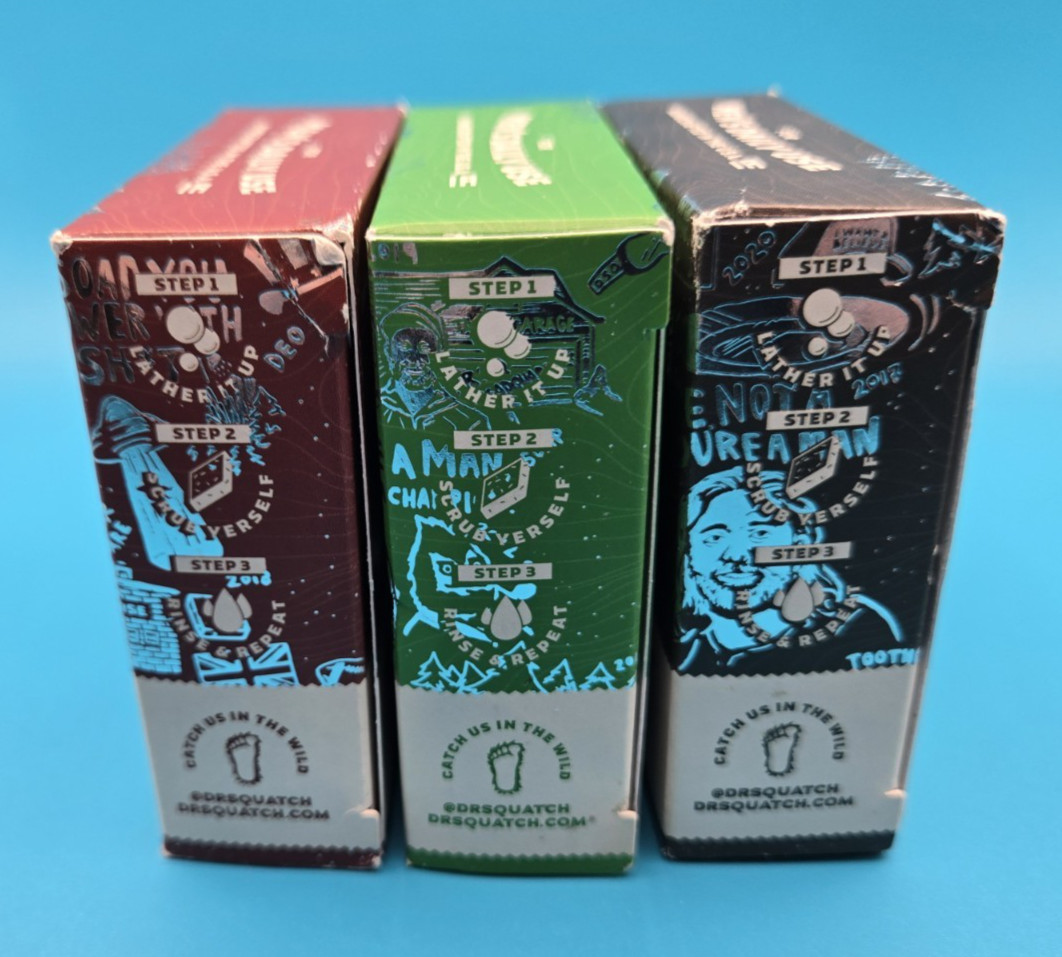 Dr Squatch 10th Anniversary Bundle Of 3; Cool Fresh Aloe, Bay Rum, And Pine Tar