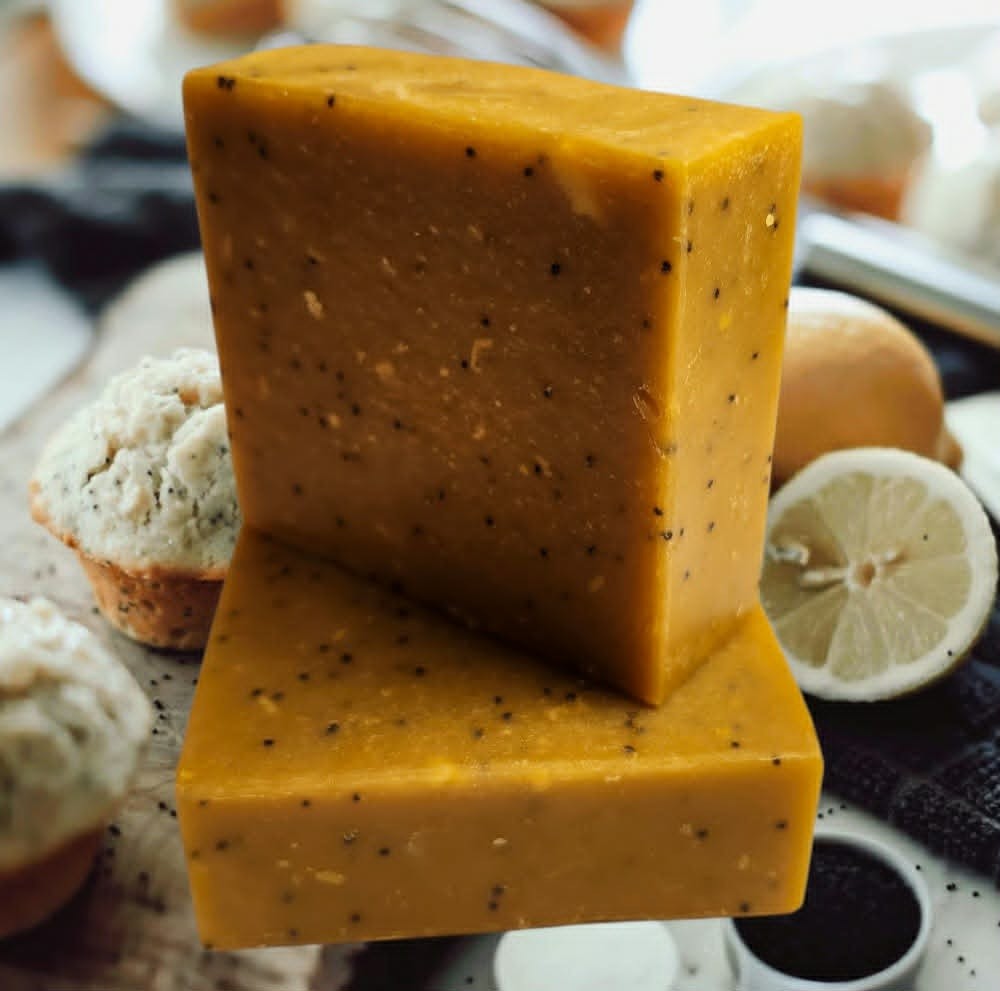 Lemon Zest w/ Poppy Seeds w/ Kojic Acid & Niacinamide B3 Scented Beauty Bar Soap