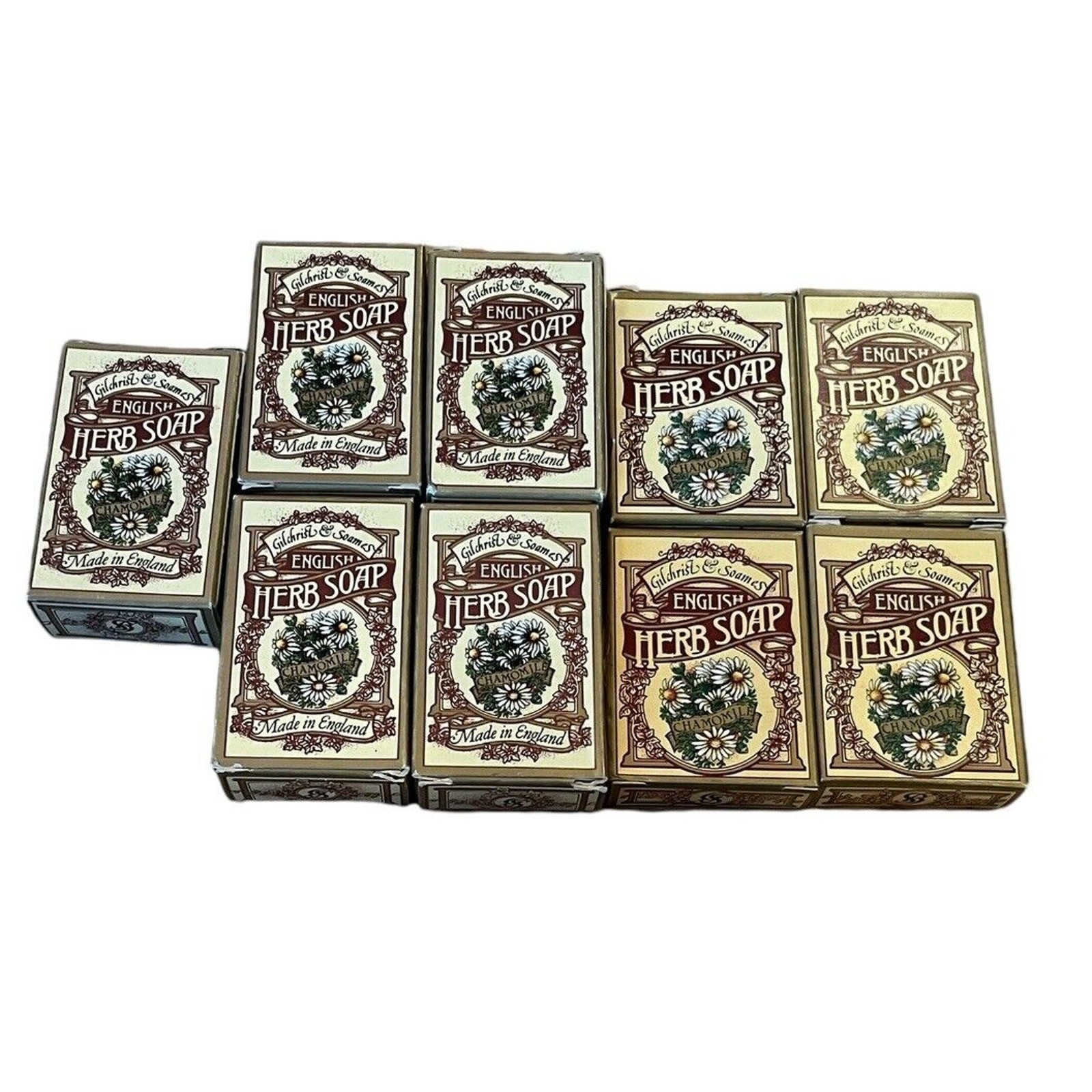 Gilchrist & Soames Vintage Lot Of 9 Herb Travel Soaps Travel Facial Bar NEW Engl