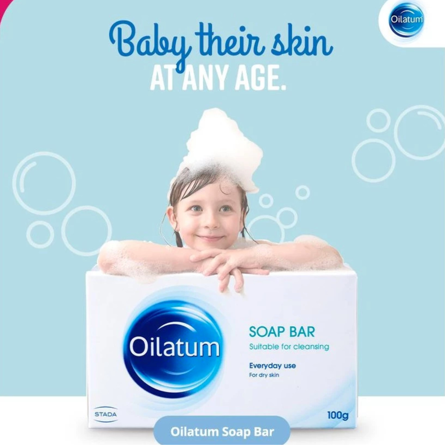 3 boxes Oilatum Soap Bar 100g for Dry Skin Gently Cleanses Moisturises Protects