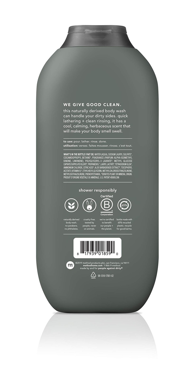 Method Men, 3-pack Body Wash 18 Oz Each (Sea + Surf, 54 Fl (Pack of 1)