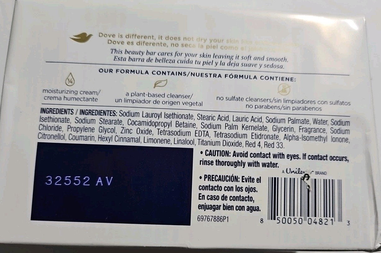 Dove Pink/Rosa Beauty Bar Soap 3.17 oz Each Peta Approved Lot Of 2 -8 Bars Total