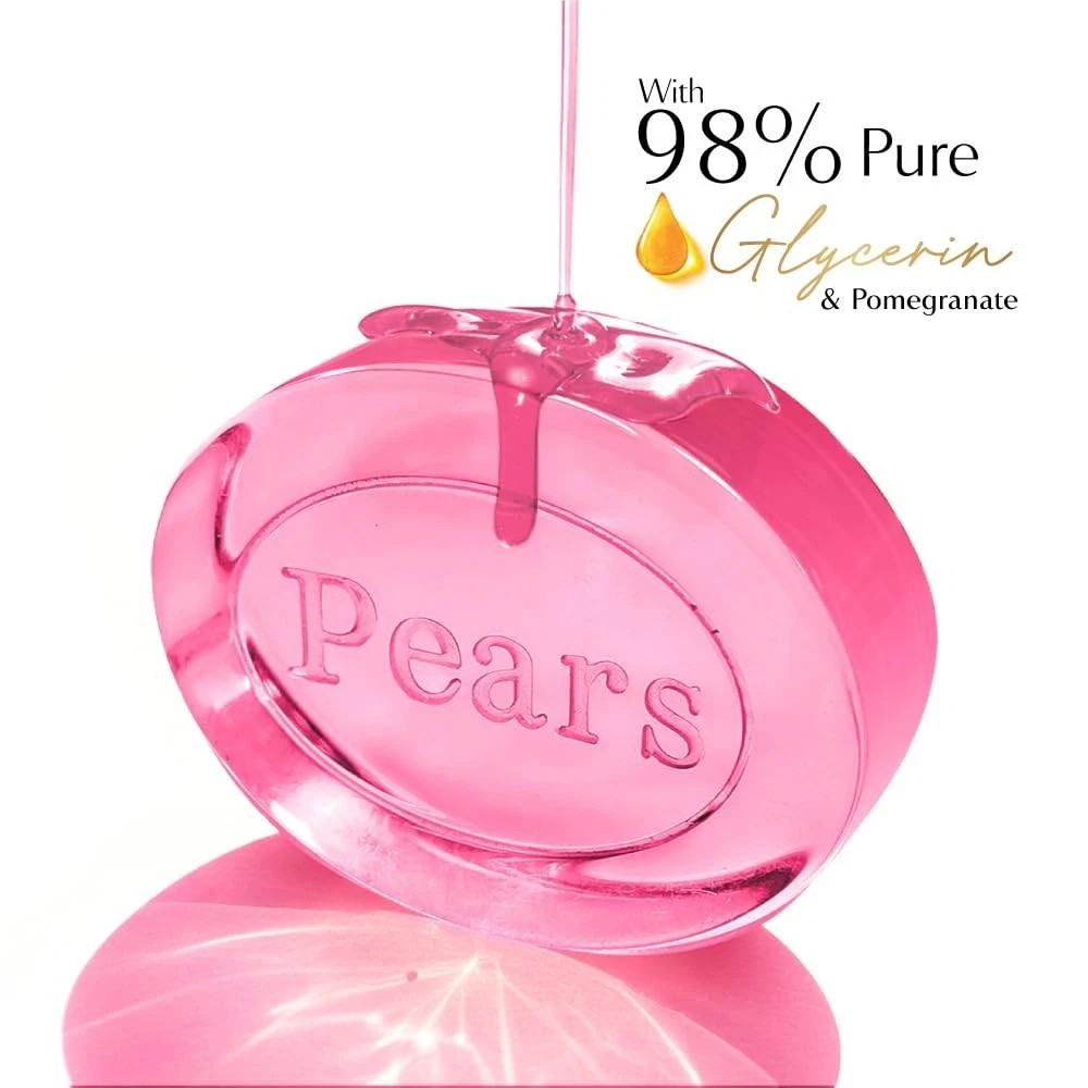 Pears Original Glycerin Soap Bar-Revitalized Glow|With 98%Pure Glycerin 125gm x4