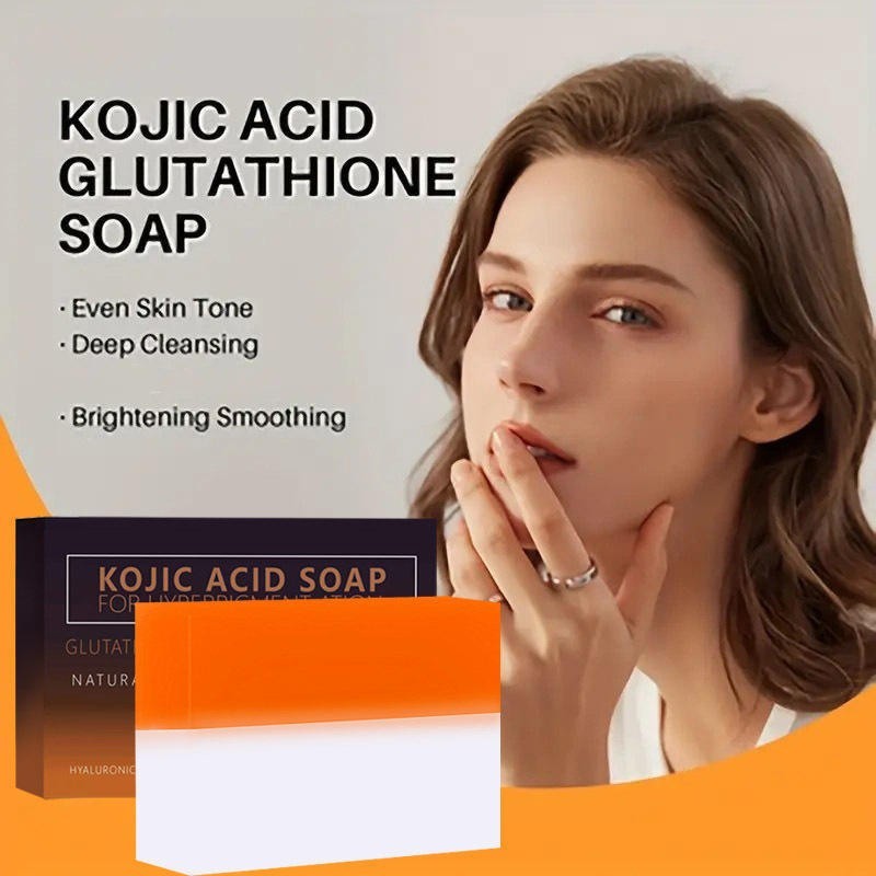 2Pcs kojic Acid Soap Skin Whitening Infused with Vitamin C Face Cleansing US